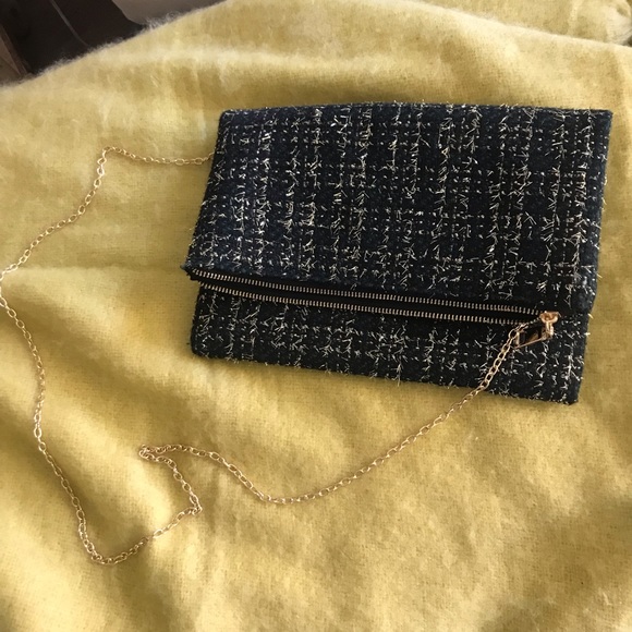 NWOT Leora Green & Gold Plaid Chain Purse - Picture 5 of 8